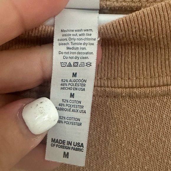 Dutch Bros MEDIUM VINTAGE Peach Cropped Sweatshirt DB 1992 - Picture 4 of 5